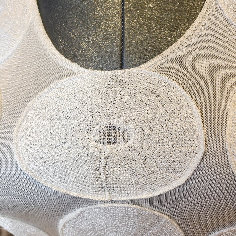 YVES  SAINT LAURENT STUNNING EMBROIDERED FORMAL TANK TOP - SIZE SMALL - Picture 4 of 13